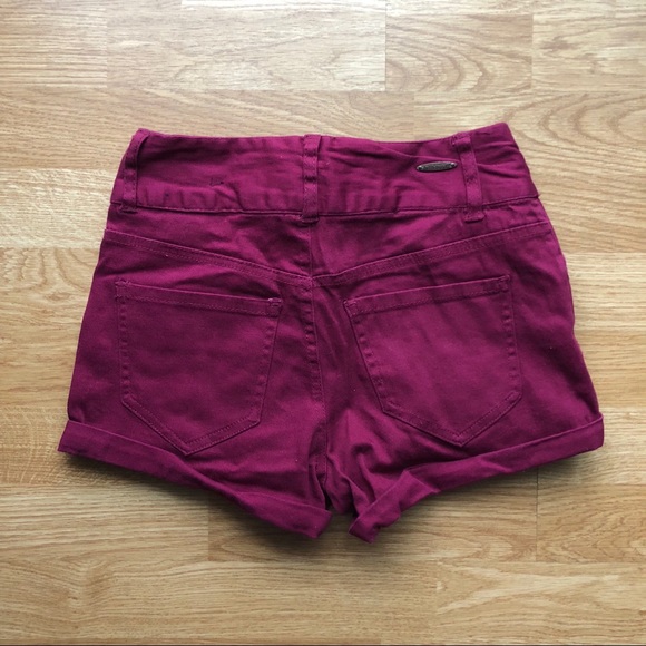 Burgundy High-Wasted Short - Picture 2 of 3